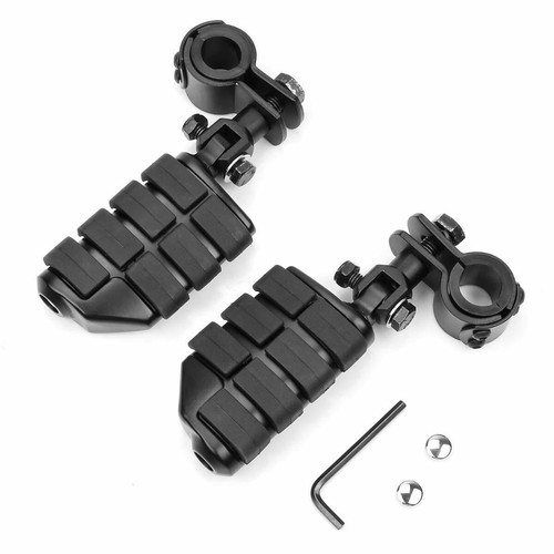 Black motorcycle foot pegs - black,